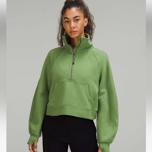 Lululemon Scuba Oversized Funnel Neck Half Zip in Green Foliage XL/XXL